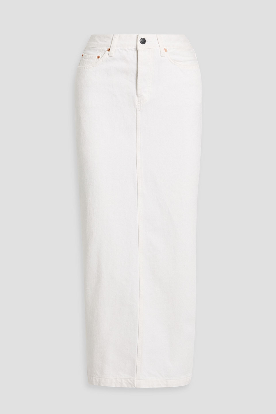 Wardrobe.nyc Denim Midi Skirt In White