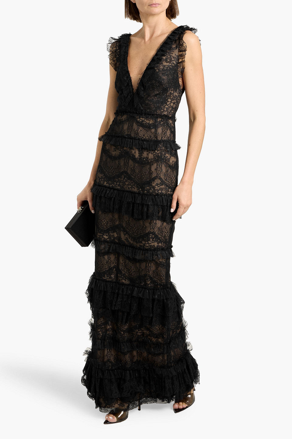 Marchesa Notte Gown In Multi