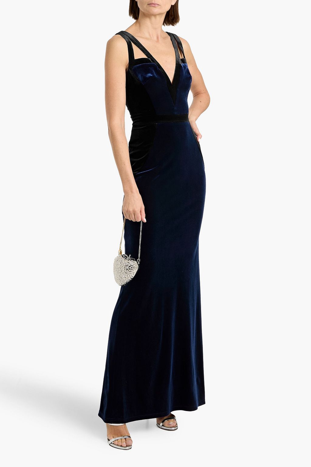 green emerald velvet dress Velvet Asymmetrical Midi Dress