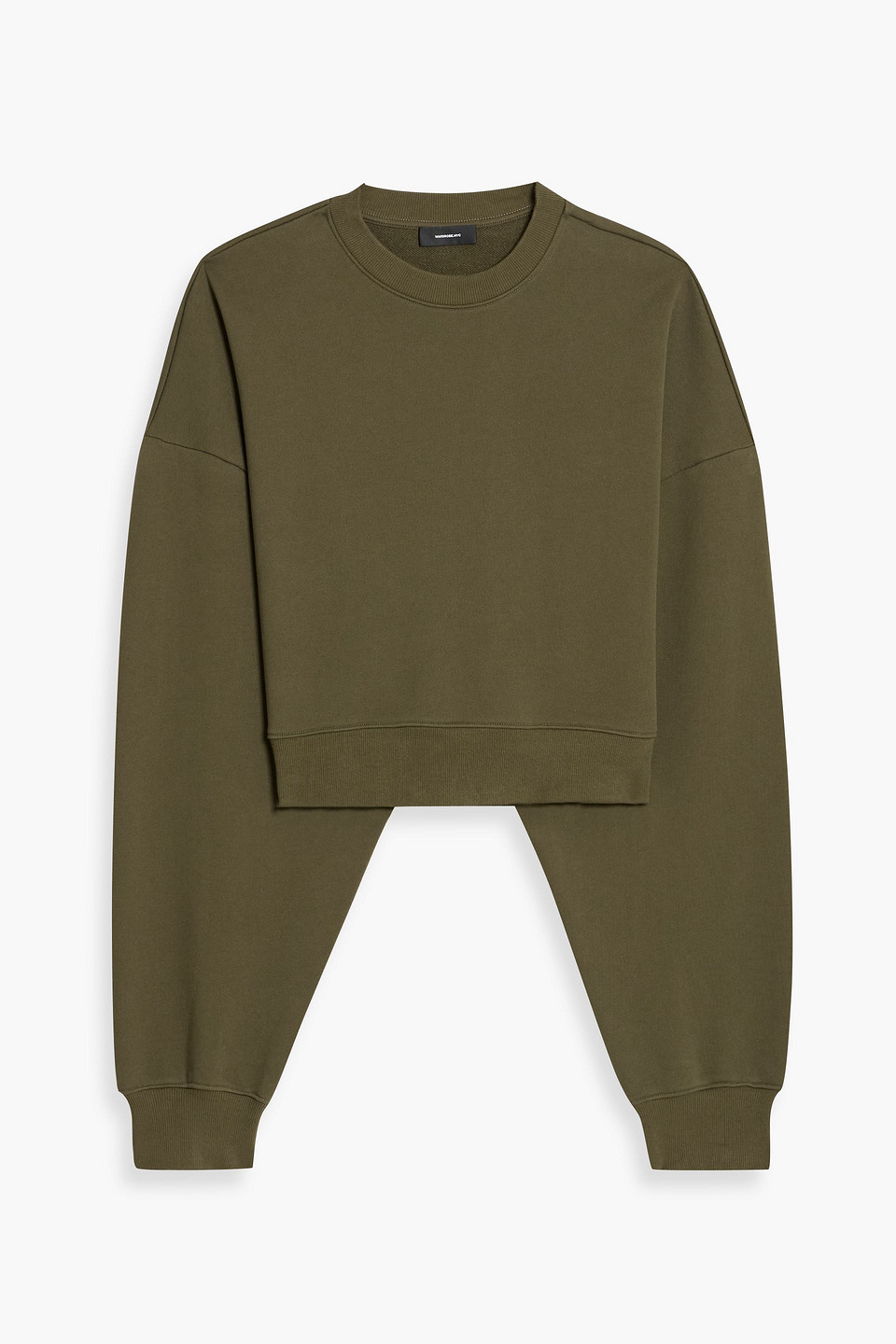 Wardrobe.nyc French Cotton-terry Sweatshirt In Green