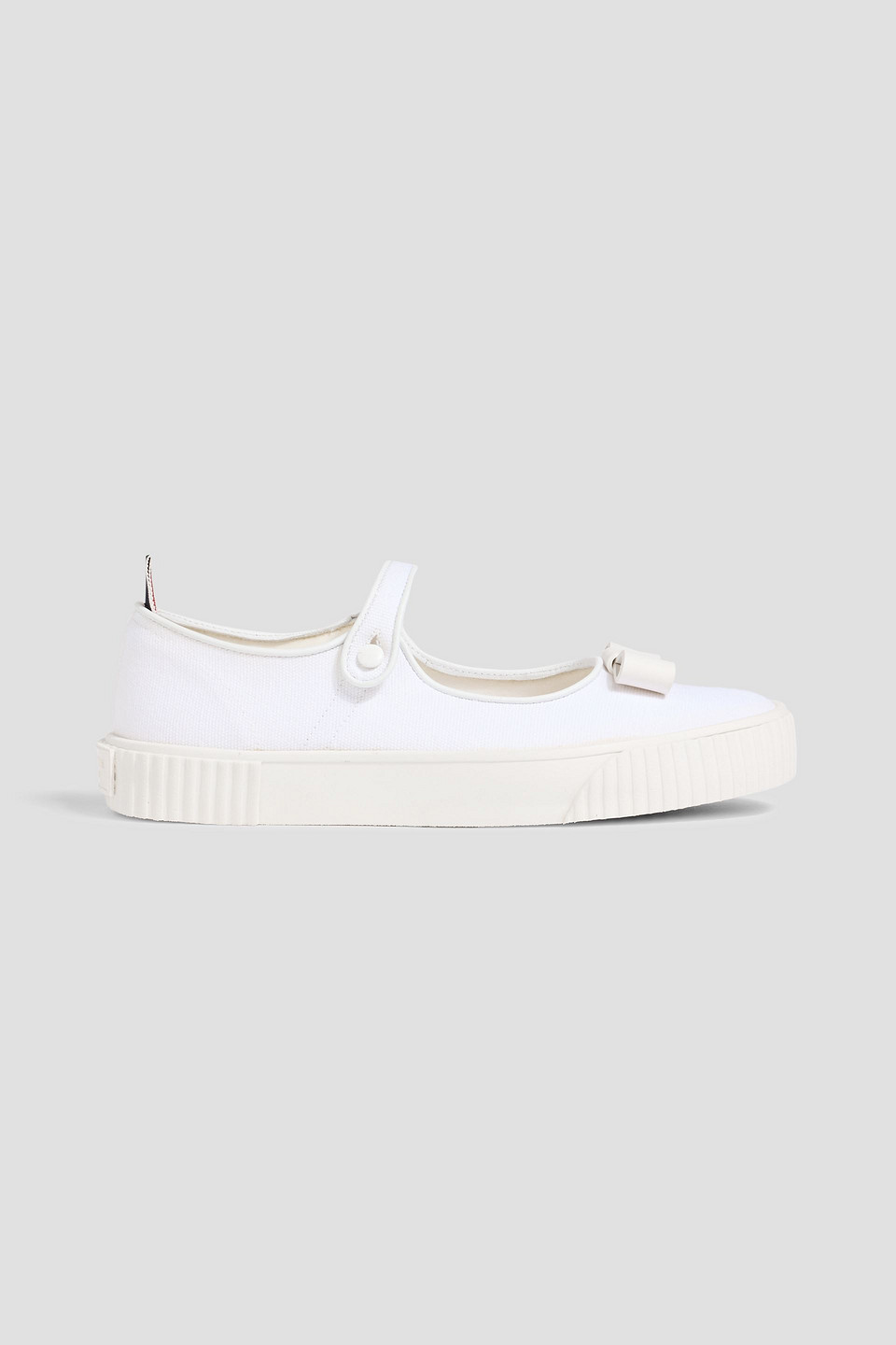 Thom Browne Bow-detailed Canvas Sneakers In White