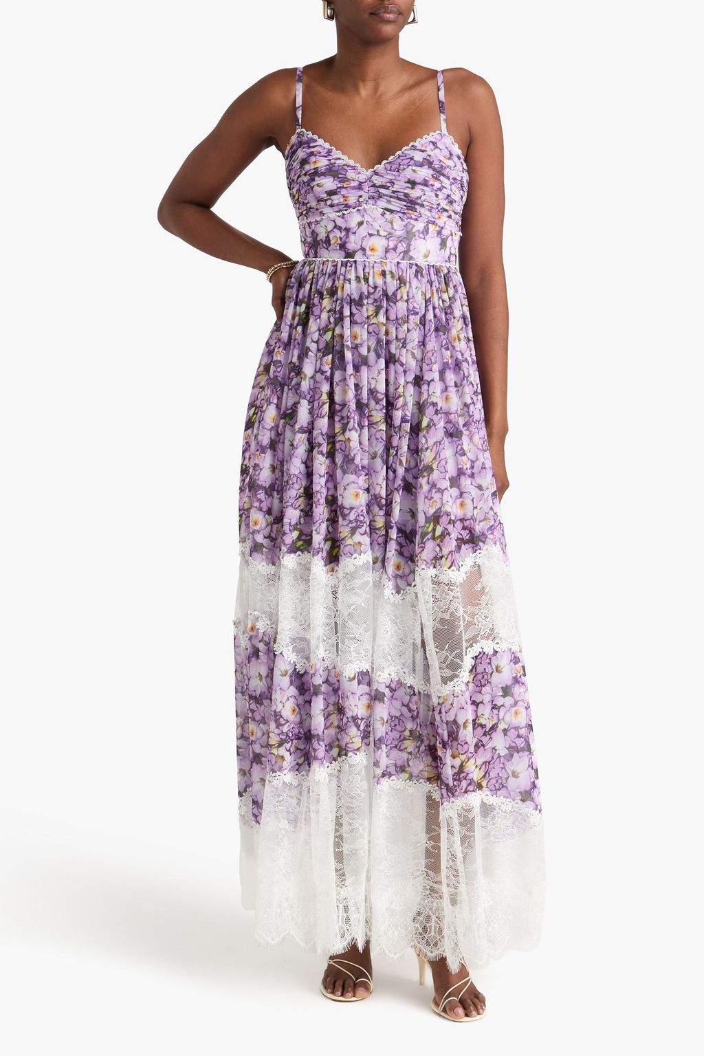 badgley mischka floral lace dress Lace Applique Shirt Dress by Badgley Mischka