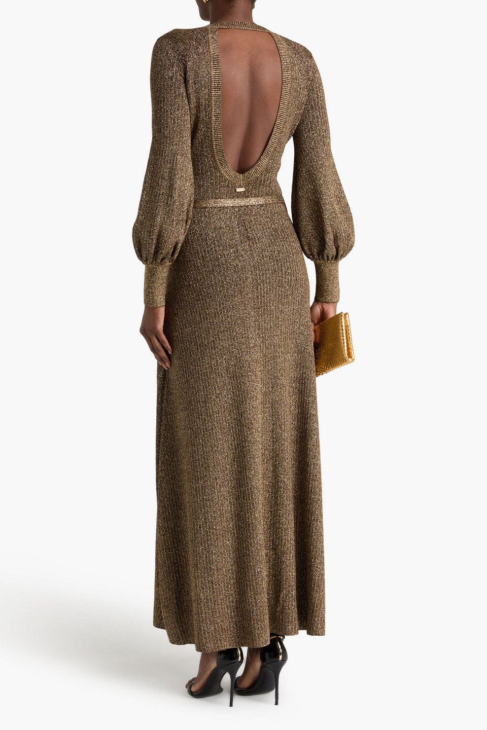  Tom Ford - Maxikleid Aus Metallic-rippstrick - Metallic - Xs 