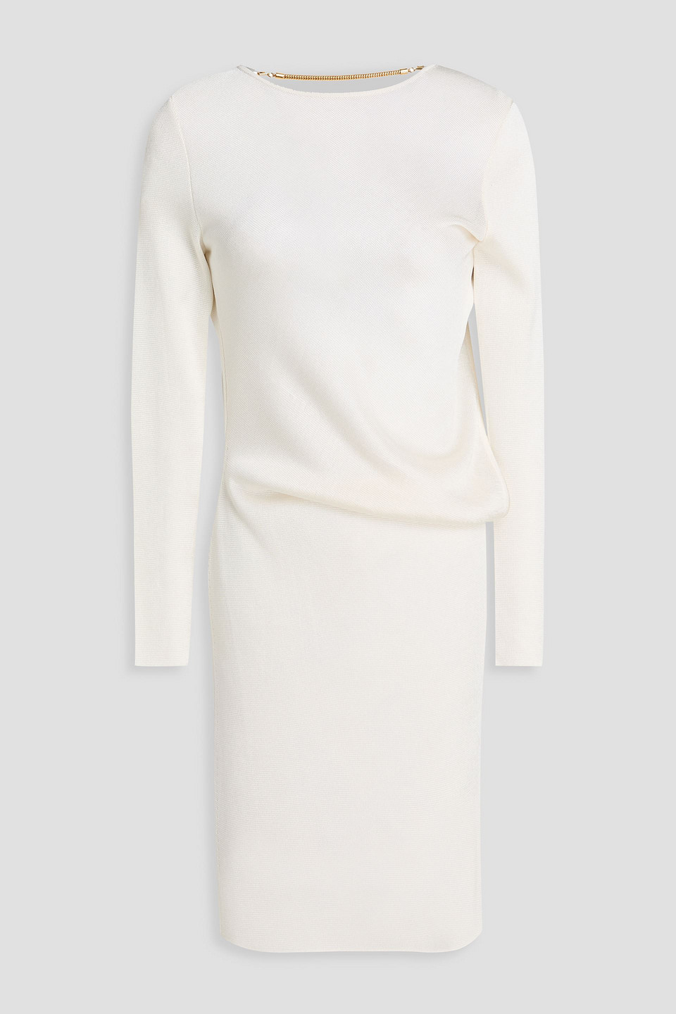 Tom Ford Open-back Knitted Mini Dress In White