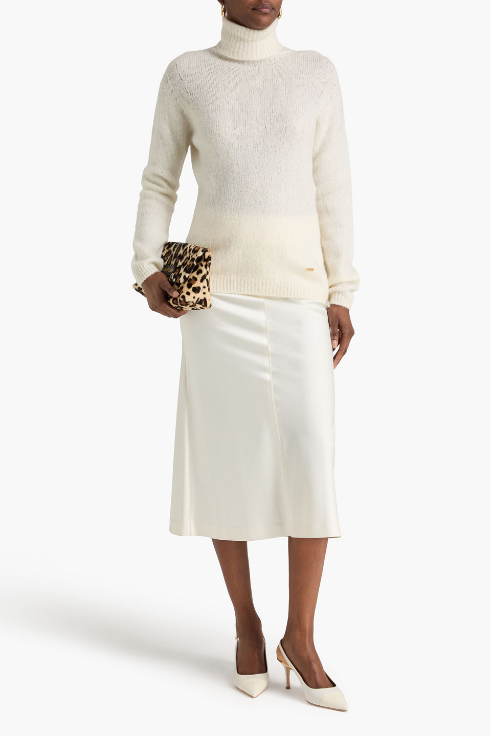  Tom Ford - Cashmere And Silk-blend Turtleneck Sweater - White - M 
