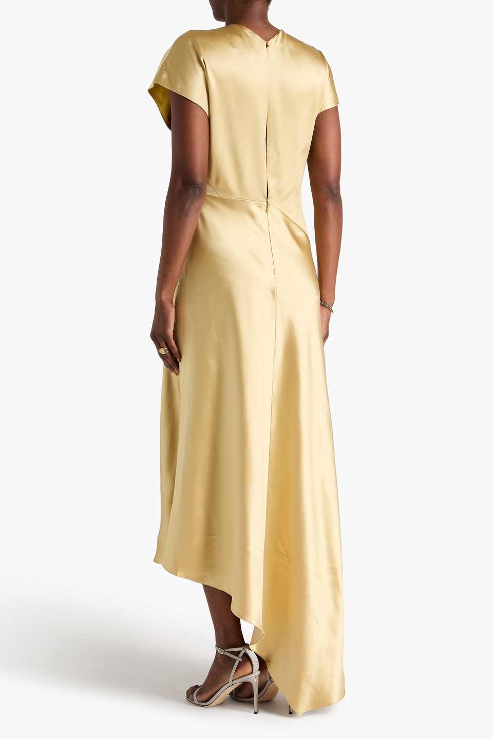  Tove - Asymmetrisches Kleid „agney“ Aus Seidensatin - Gelb - Fr 40 
