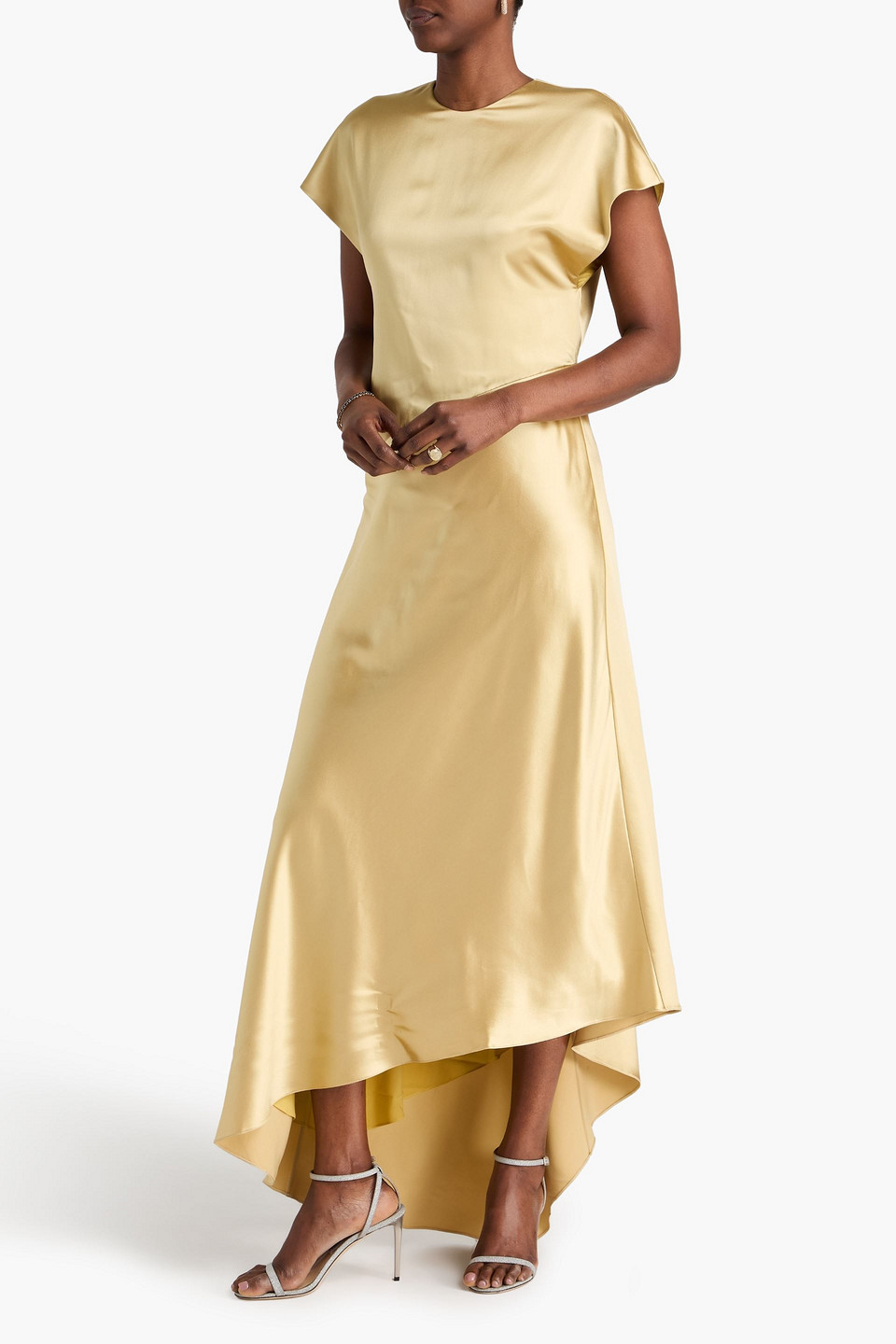  Tove - Asymmetrisches Kleid „agney“ Aus Seidensatin - Gelb - Fr 40 