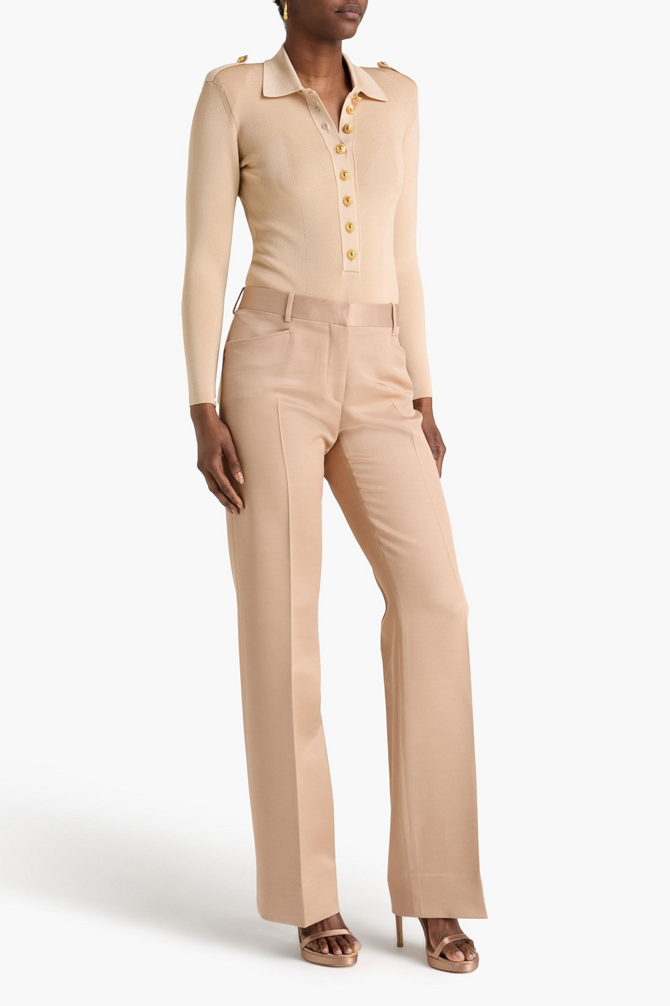  Tom Ford - Body Aus Geripptem Jersey - Neutral - Xs 