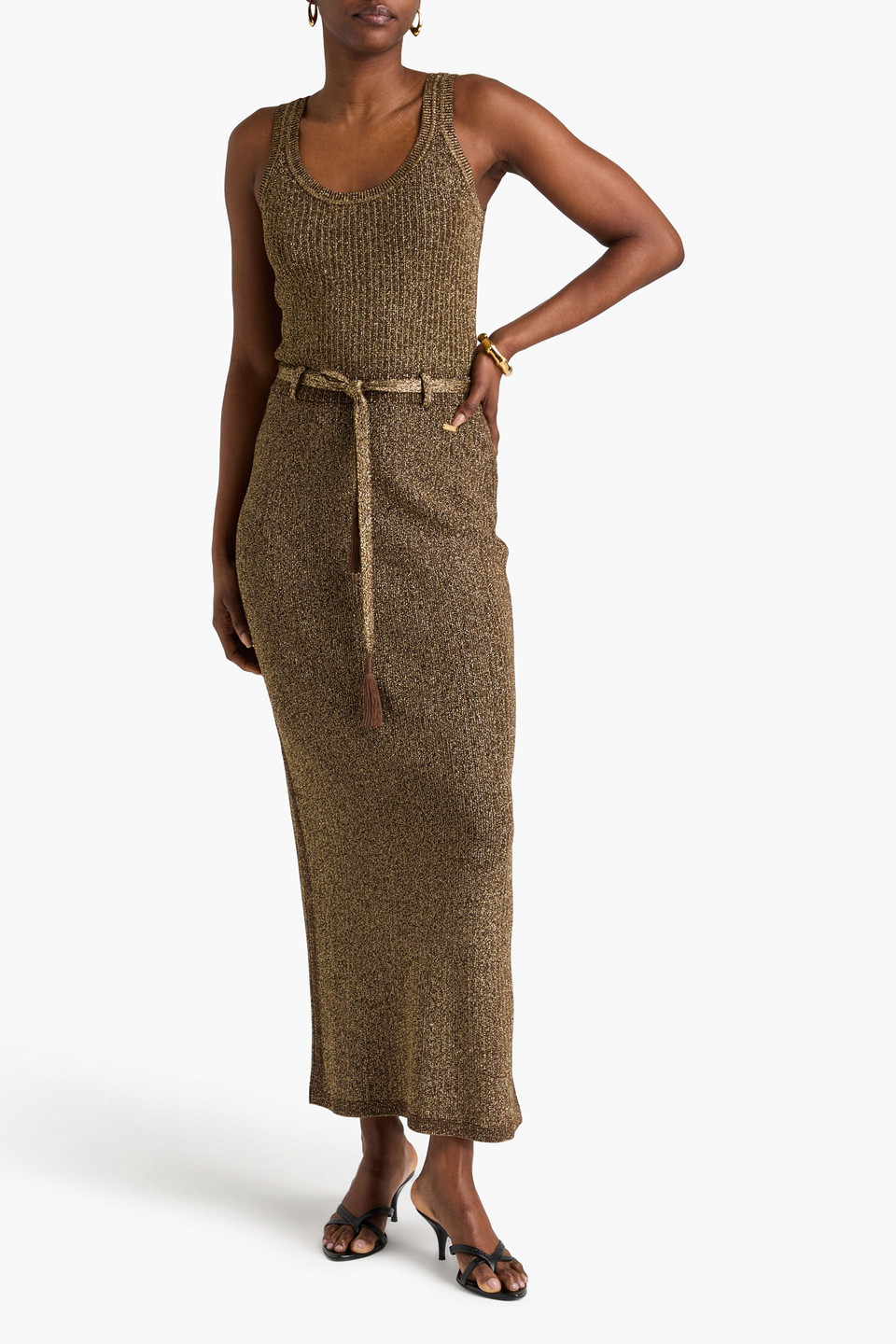  Tom Ford - Tanktop Aus Rippstrick In Metallic-optik - Metallic - Xs 