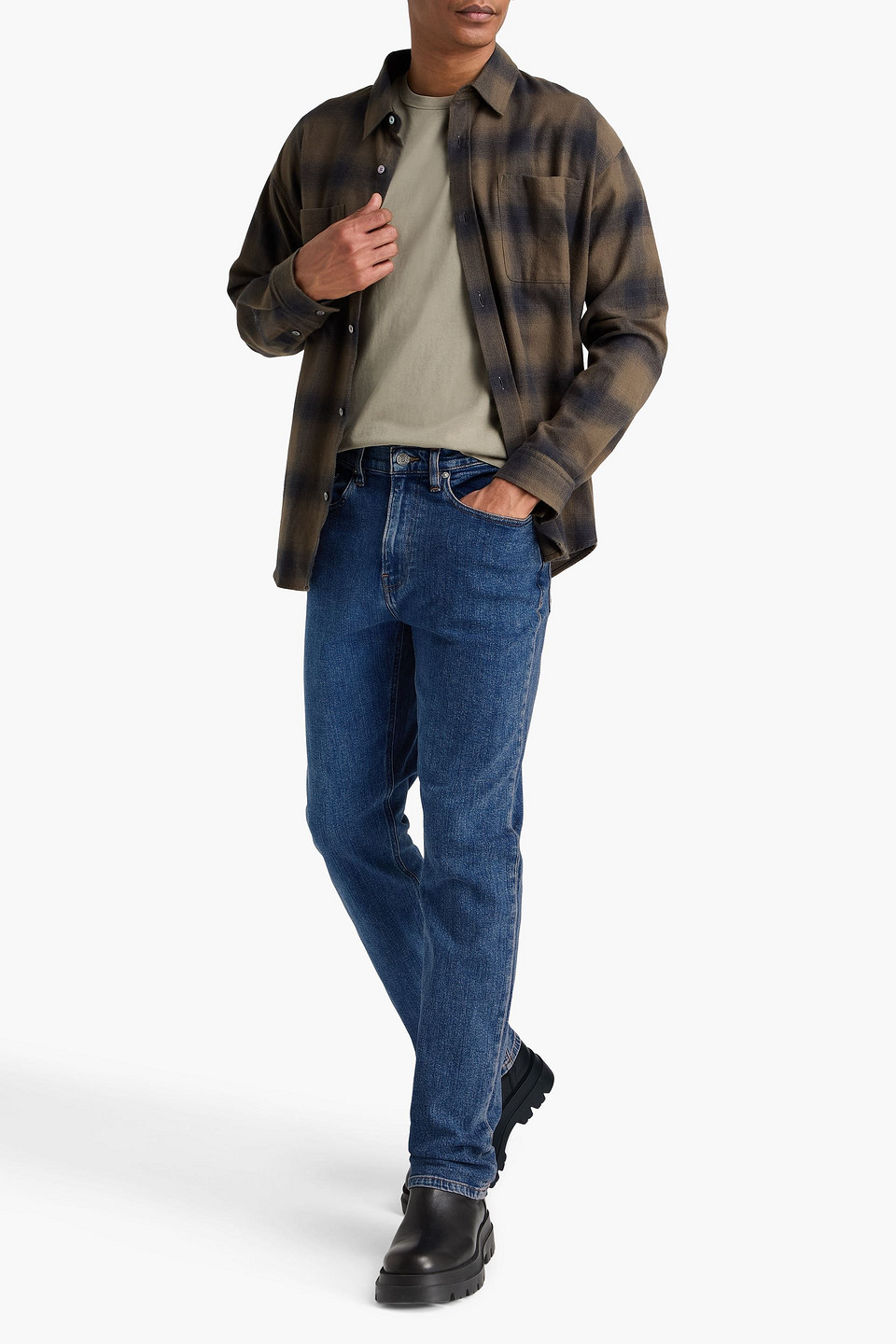  Frame - Modern Straight Denim Jeans - Blue - 34 