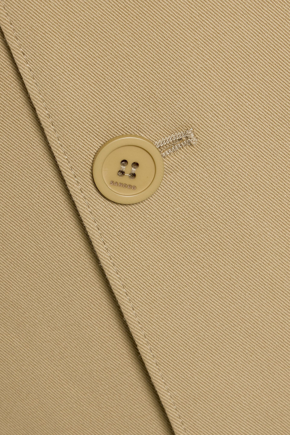 Sandro Cotton-twill Shirt In Brown