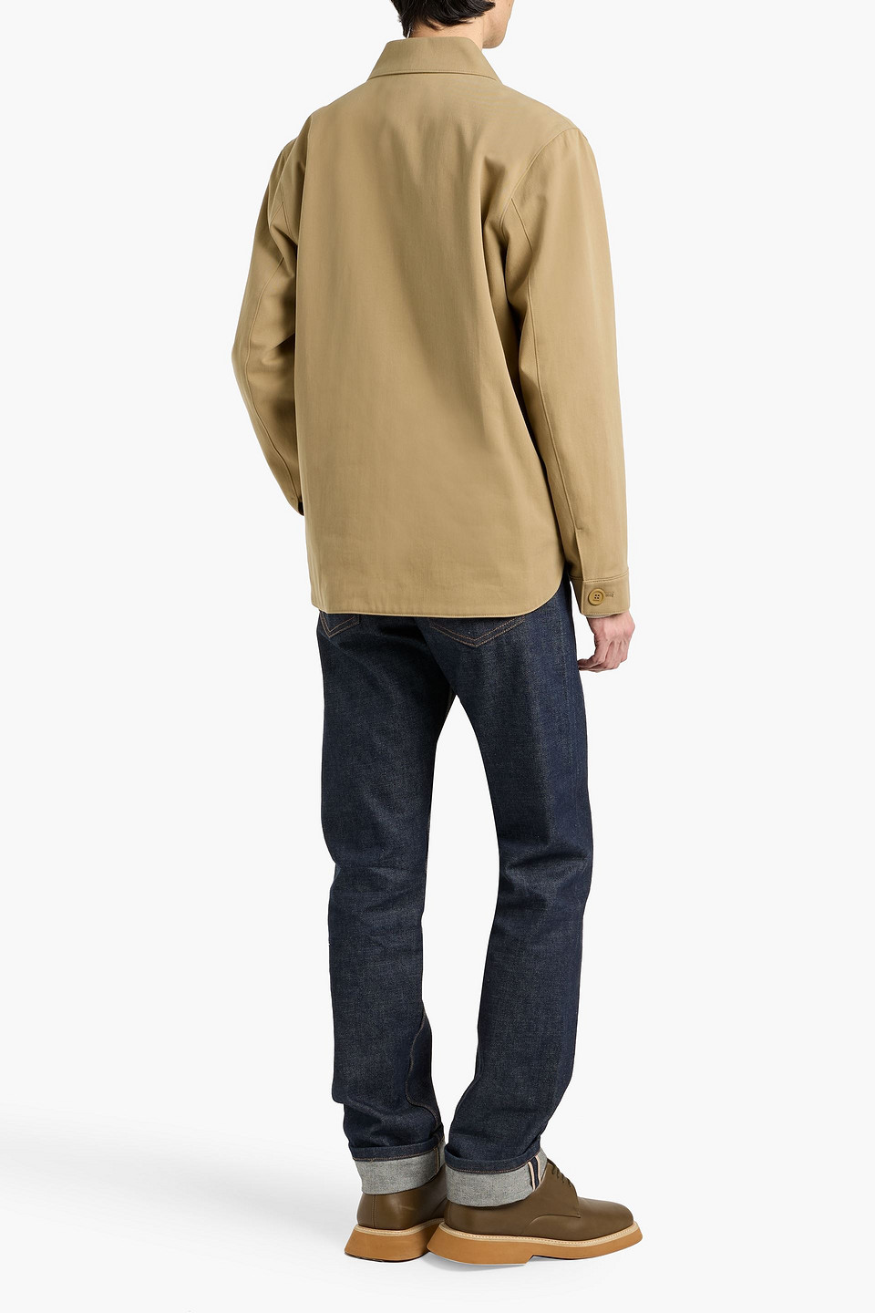 Sandro Cotton-twill Shirt In Brown