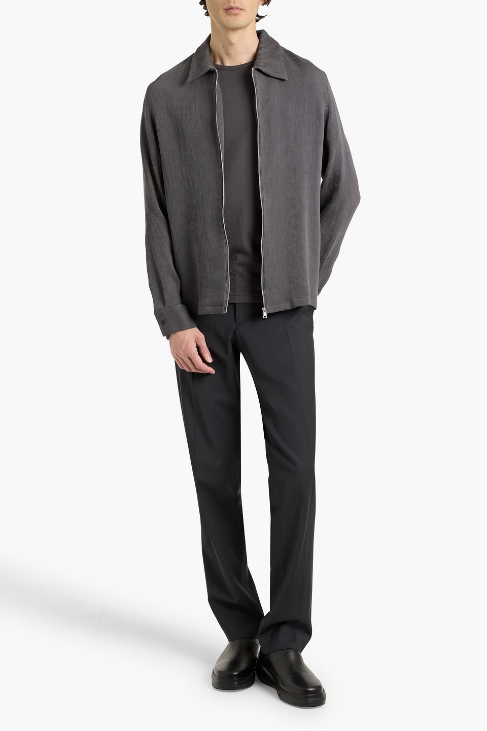  Sandro - Jacke Aus Rippstrick - Grau - S 