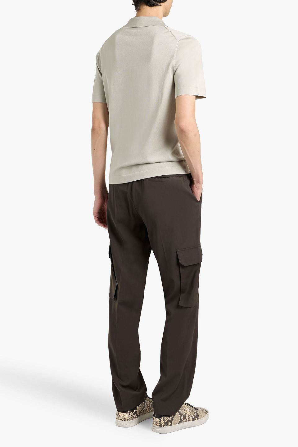 Sandro Wool-blend Drawstring Cargo Pants In Brown