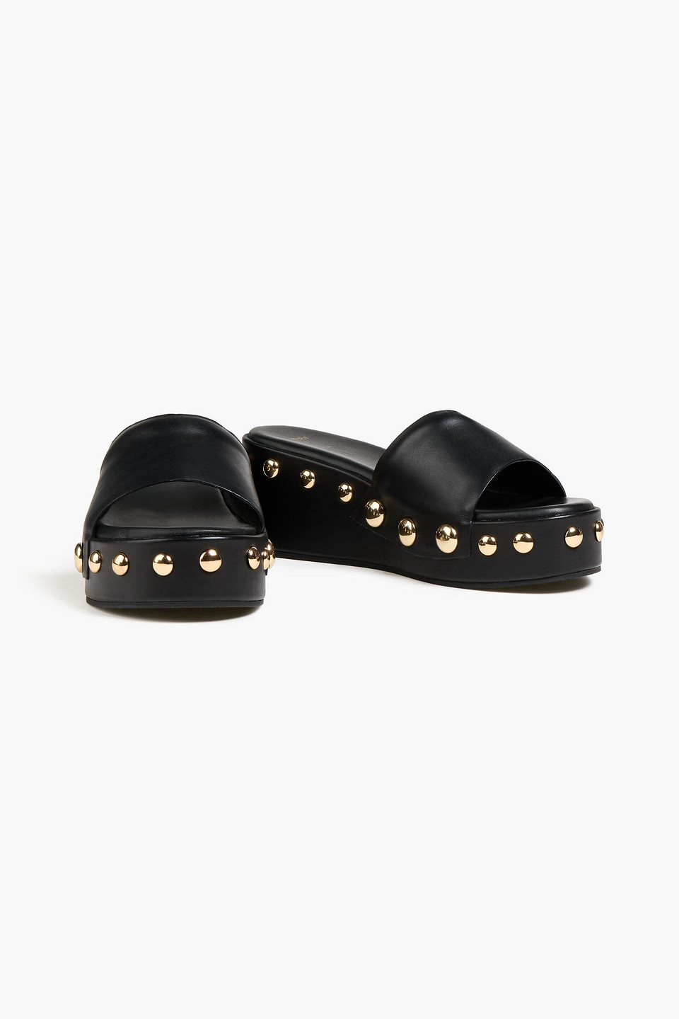  Maje - Embellished Leather Platform Mules - Black - Eu 36 
