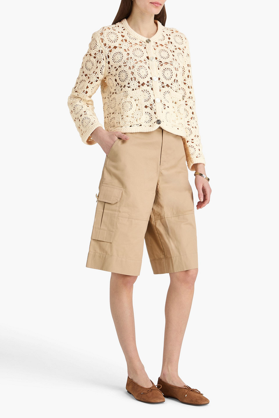 Maje - Gehäkelter Cardigan - Weiß - 0 
