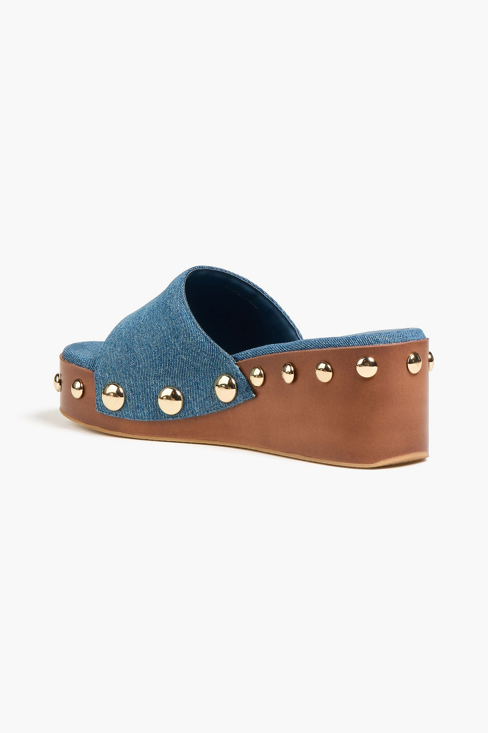 Maje - Embellished Denim Platform Mules - Blue - Eu 36 