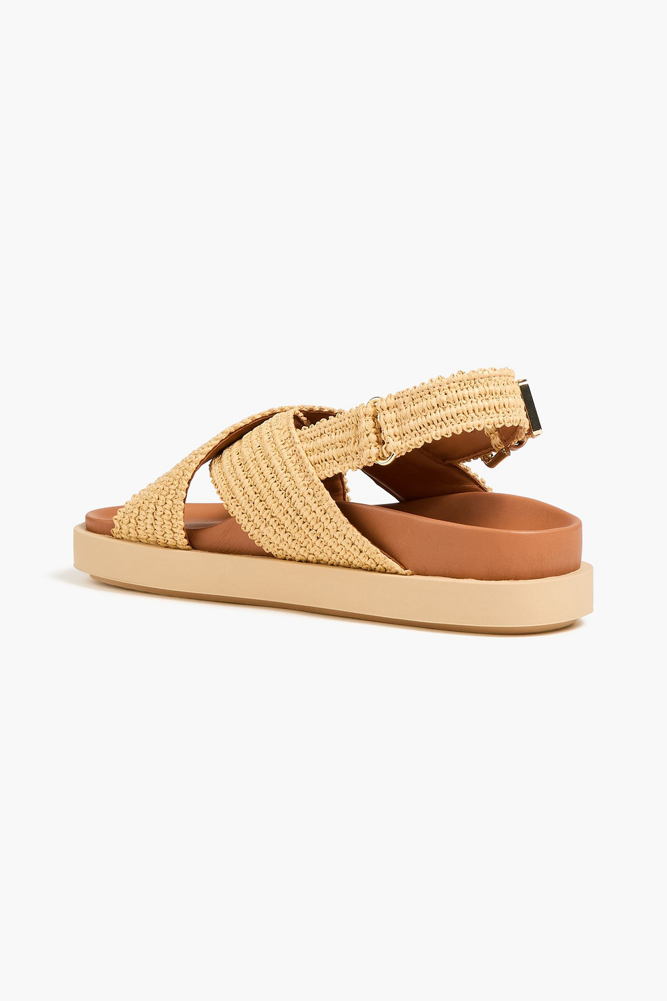  Maje - Raffia Slingback Sandals - Neutral - Eu 36 