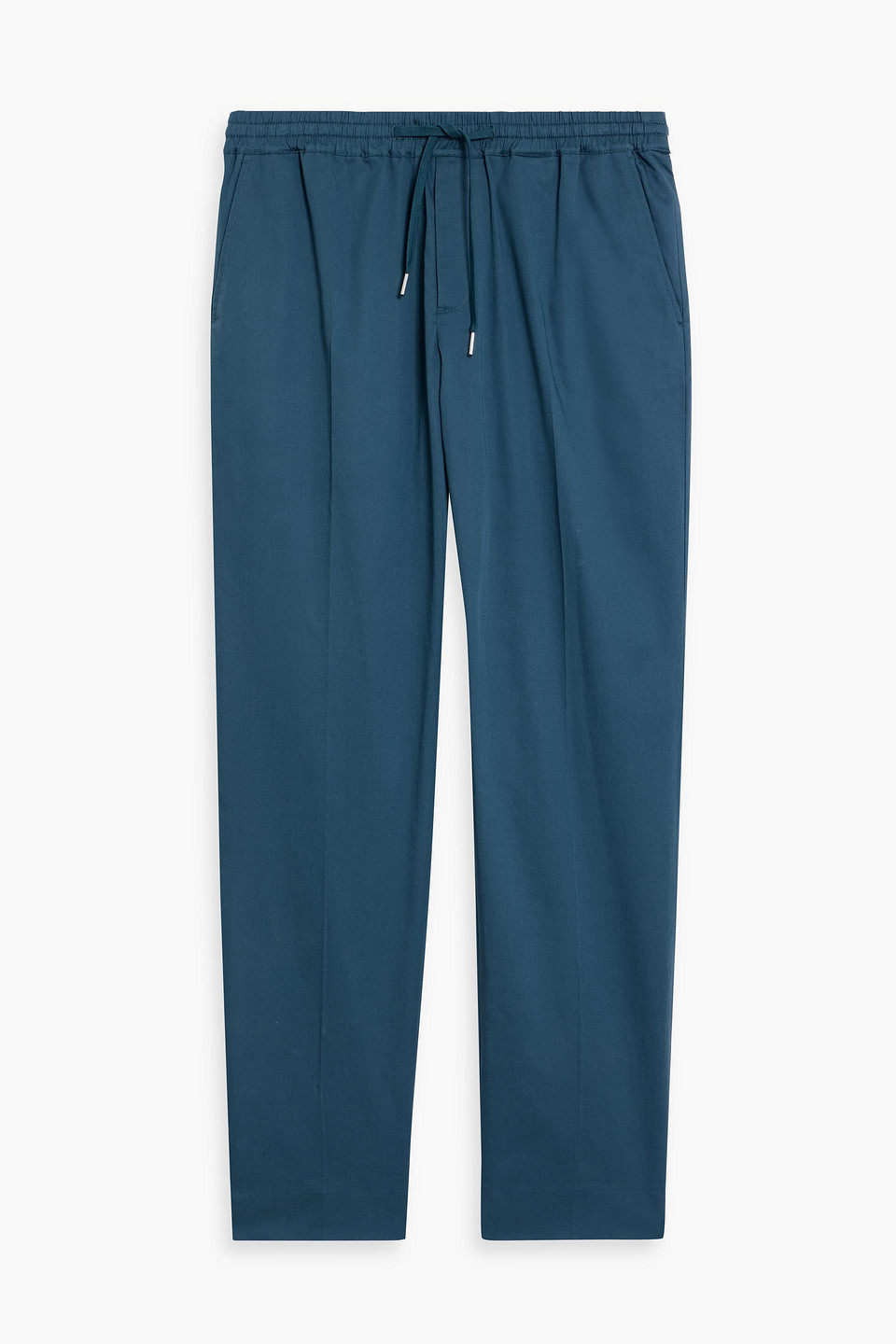 Sandro Cotton-blend Twill Drawstring Pants In Blue