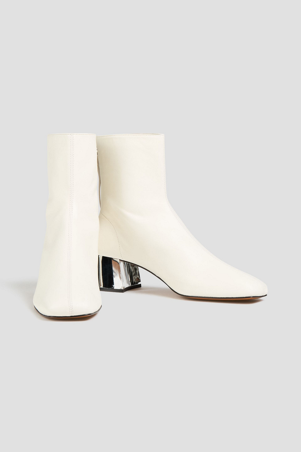  Maje - Ankle Boots Aus Leder - Weiß - Eu 37 