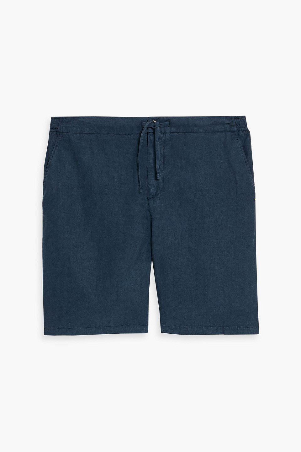 frescobol carioca - sergio lyocell, linen and cotton-blend drawstring shorts - blue - 38