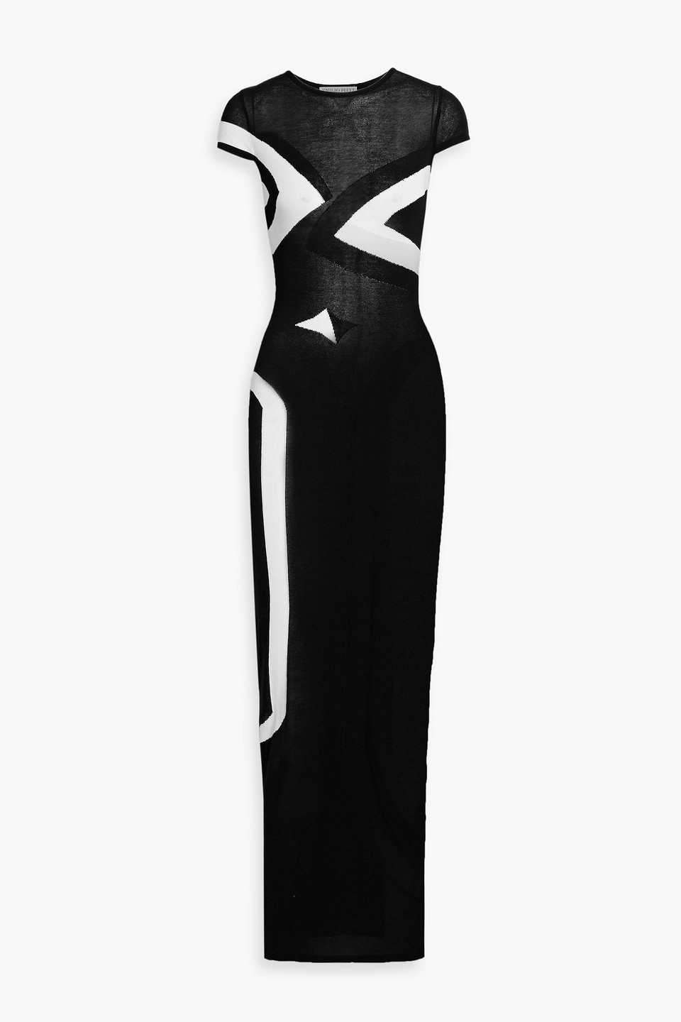 Pucci Jacquard-knit Cotton-blend Maxi Dress In Black