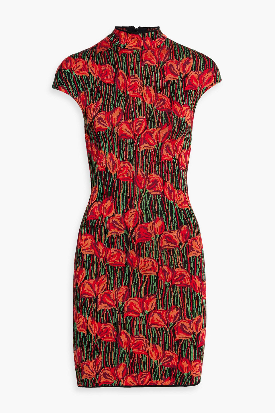 Pucci Jacquard-knit Mini Dress In Orange