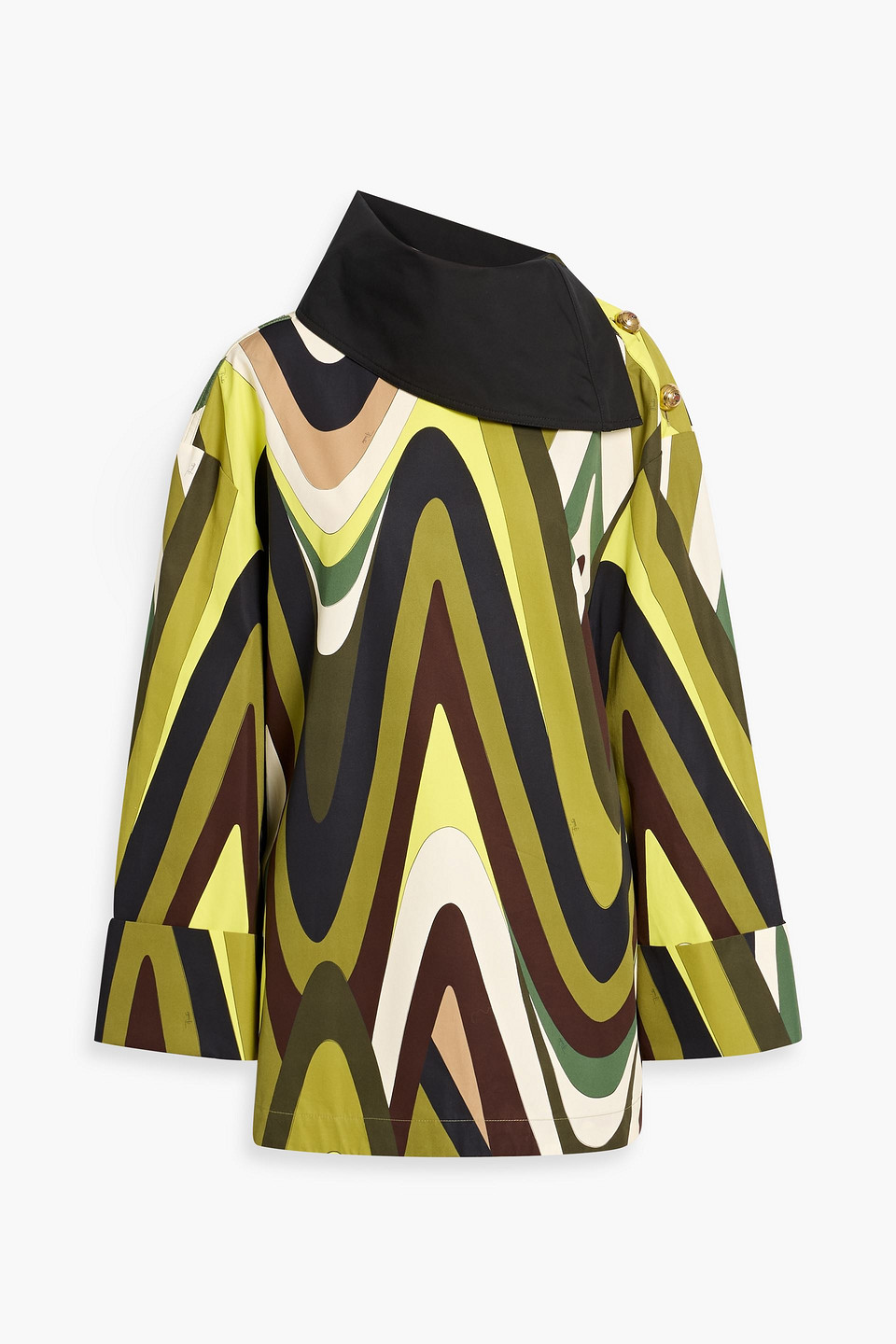 Pucci Printed Cotton-poplin Blouse In Multi