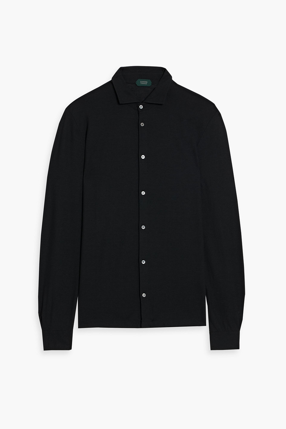 slowear - zanone cotton-poplin shirt - black - it 52