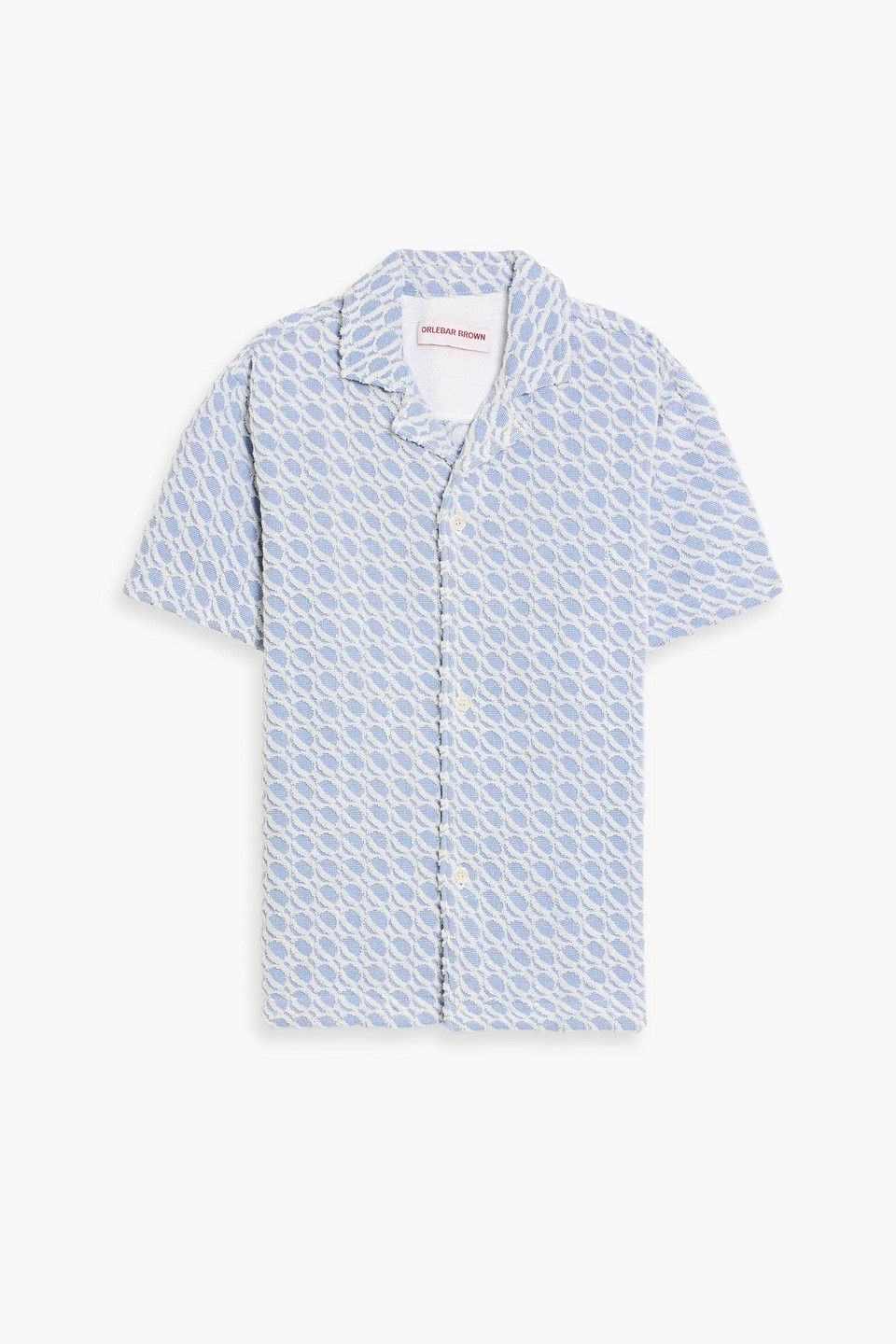 orlebar brown - howell cotton-terry shirt - blue - xs