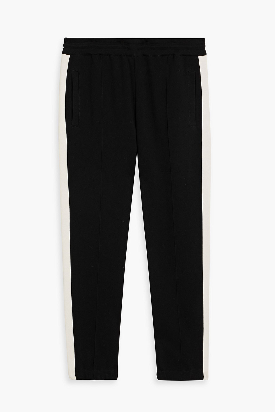dunhill - striped cotton-jersey sweatpants - black - m