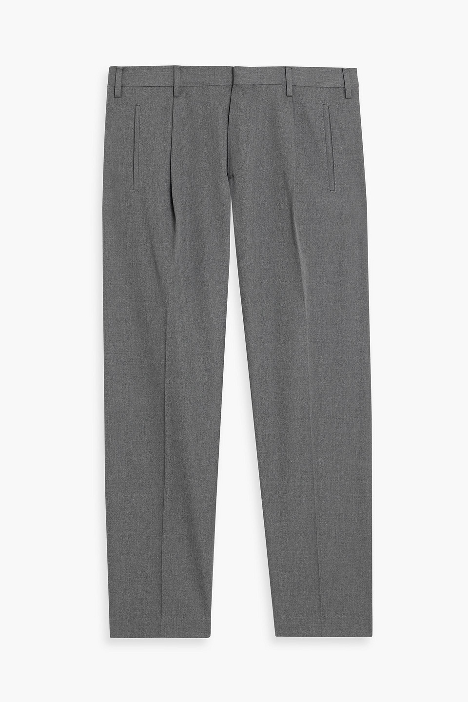 slowear - incotex pleated cotton and wool-blend pants - gray - it 48