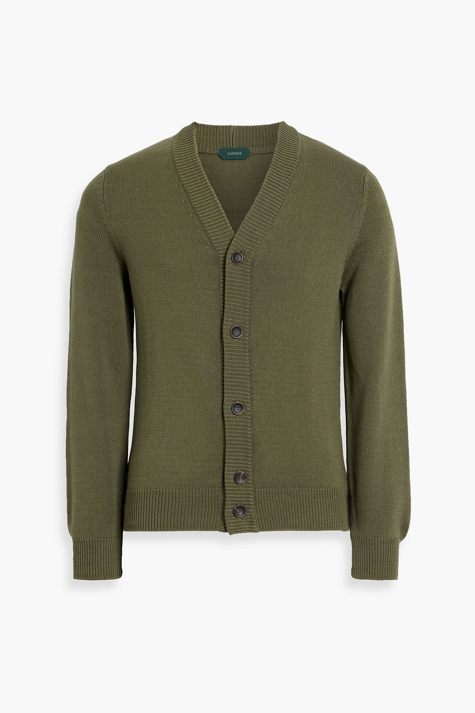 slowear - zanone cotton cardigan - green - it 48