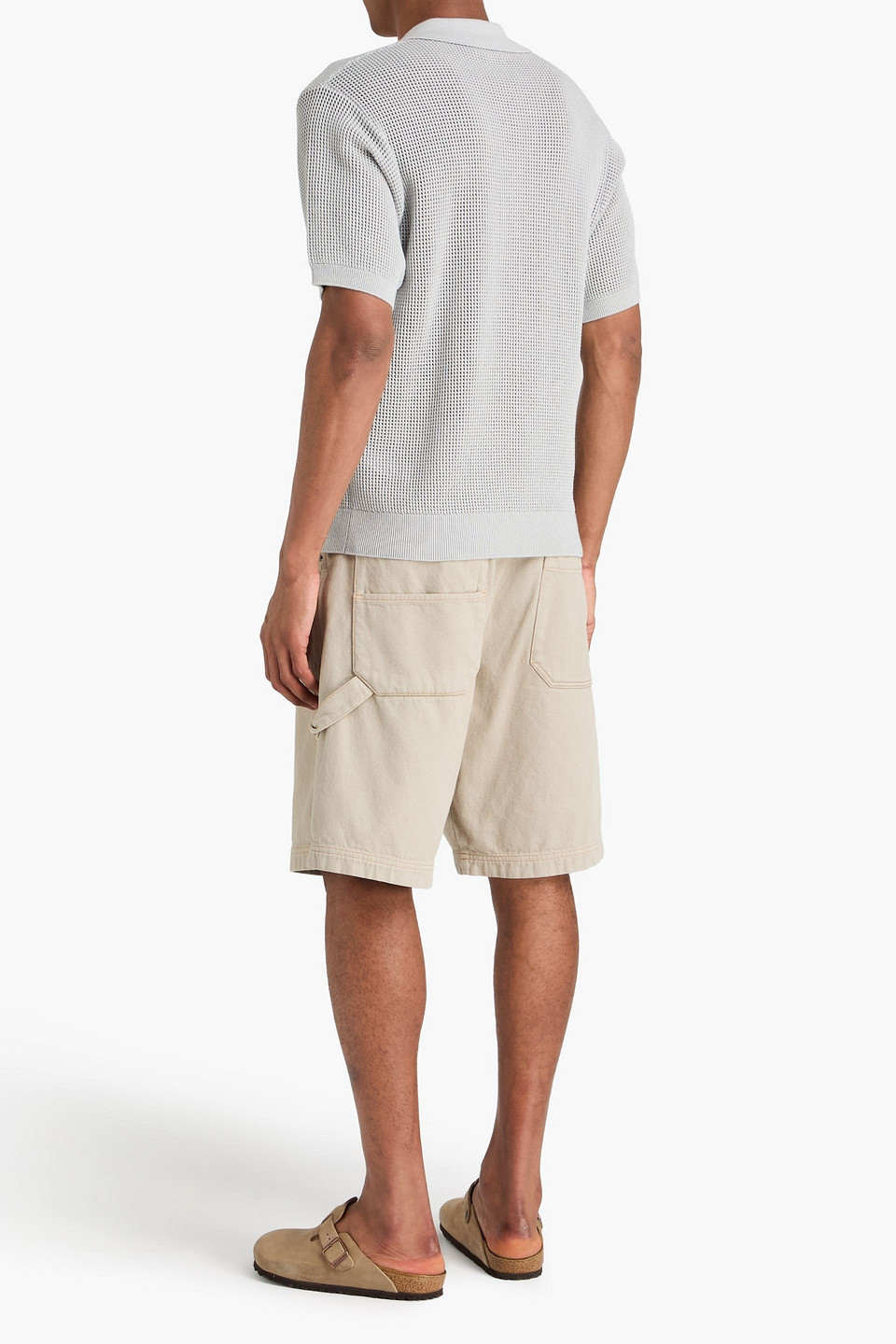  Frame - Poloshirt In Waffelstrick - Grau - Xs 