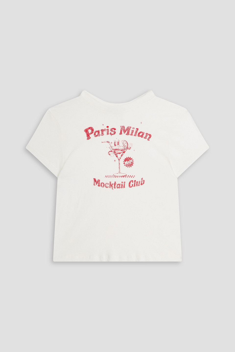 Maje Printed Cotton-jersey T-shirt In White