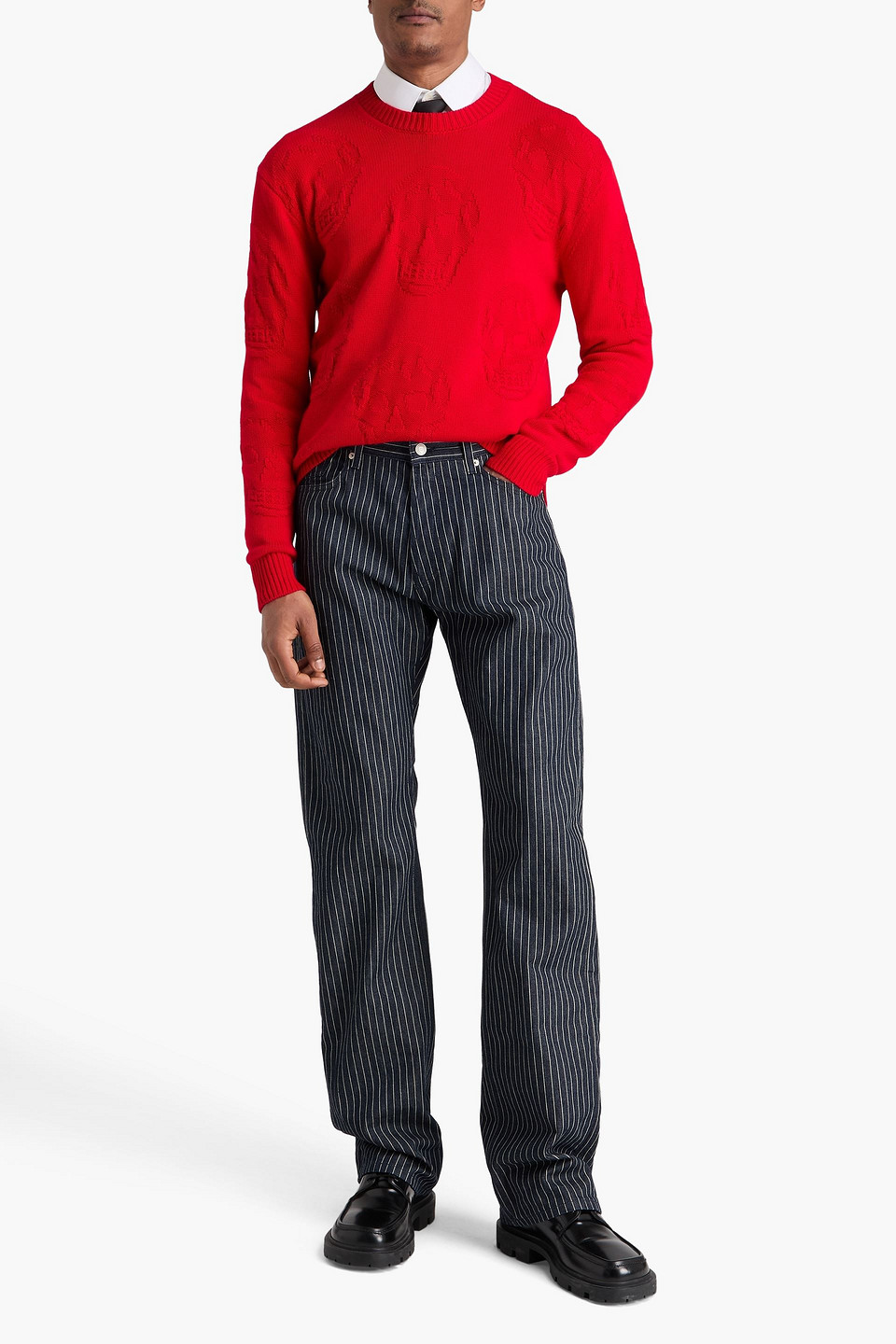  Mcqueen - Pullover Aus Jacquard-strick Aus Baumwolle - Rot - M 