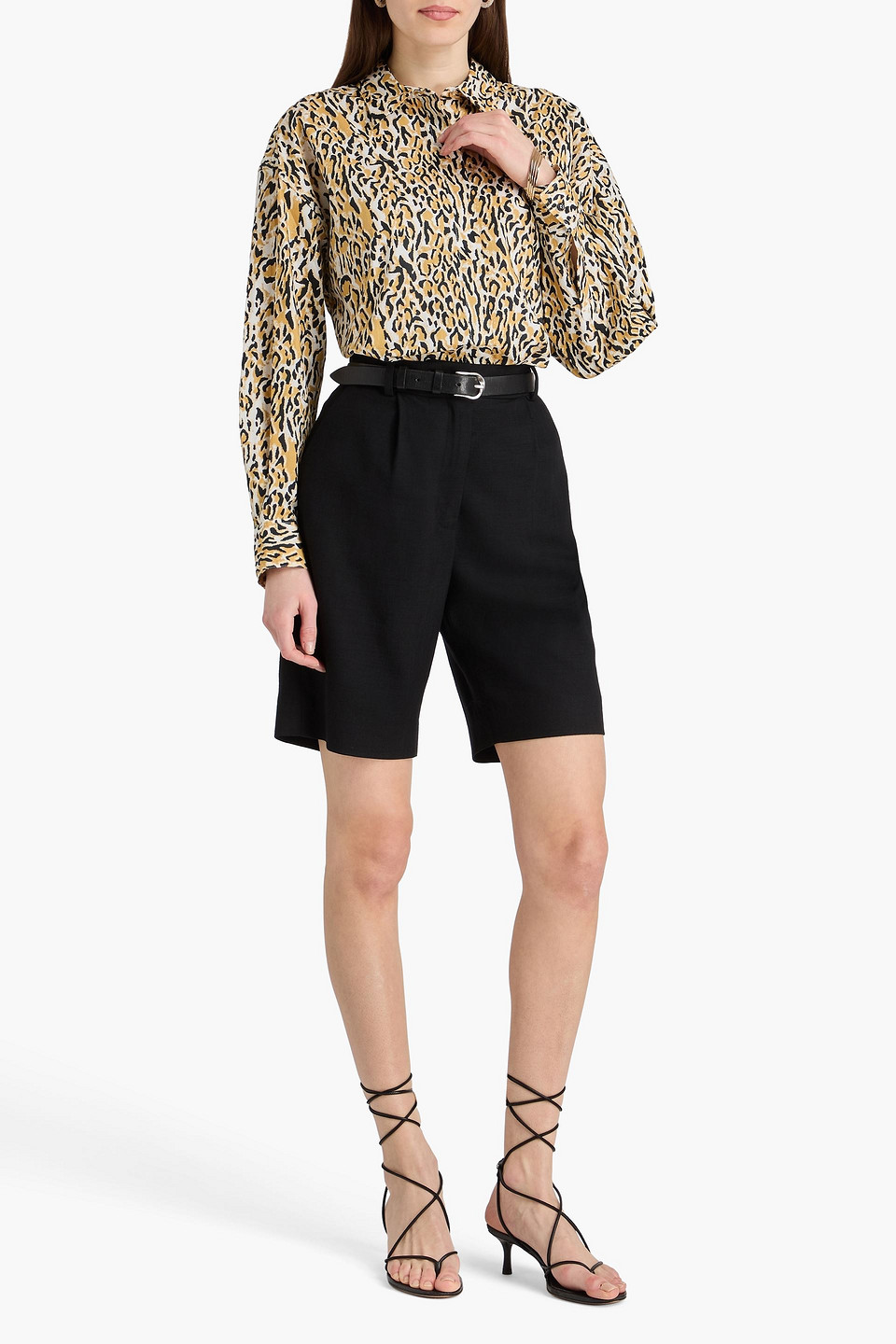  Maje - Hemd Aus Baumwolle Mit Leopardenprint - Animal-print - 0 