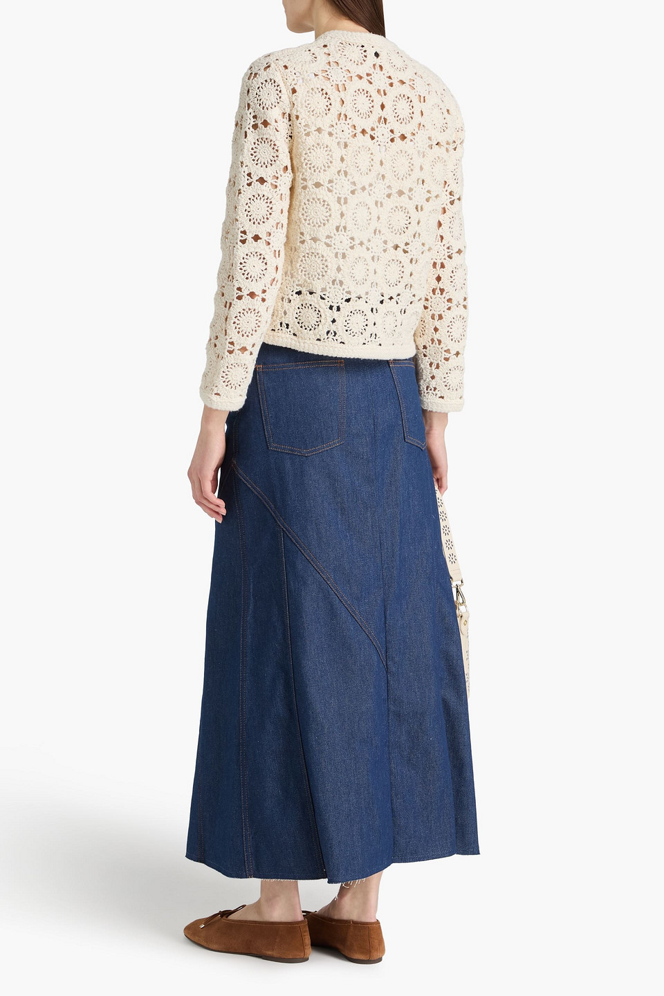  Maje - Jerry Denim Maxi Skirt - Blue - Fr 34 