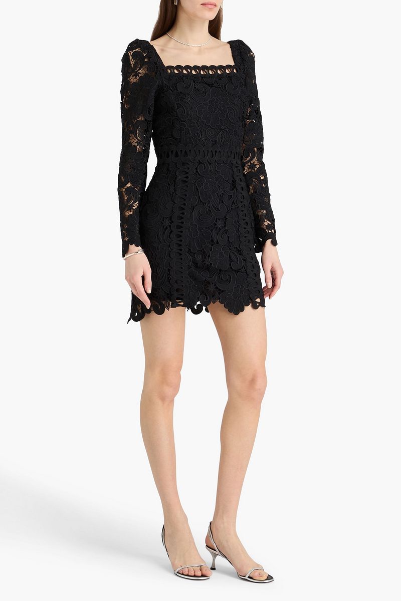 JUST IN Guipure lace mini dress