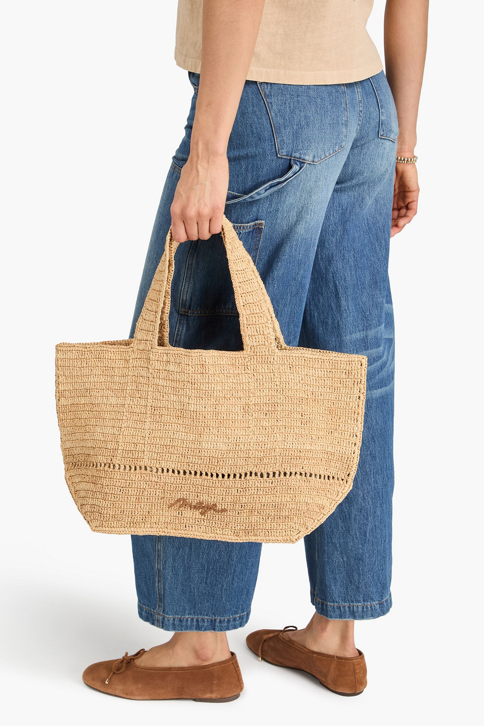  Maje - Tote Bag Aus Raffiabast - Neutral - Onesize 