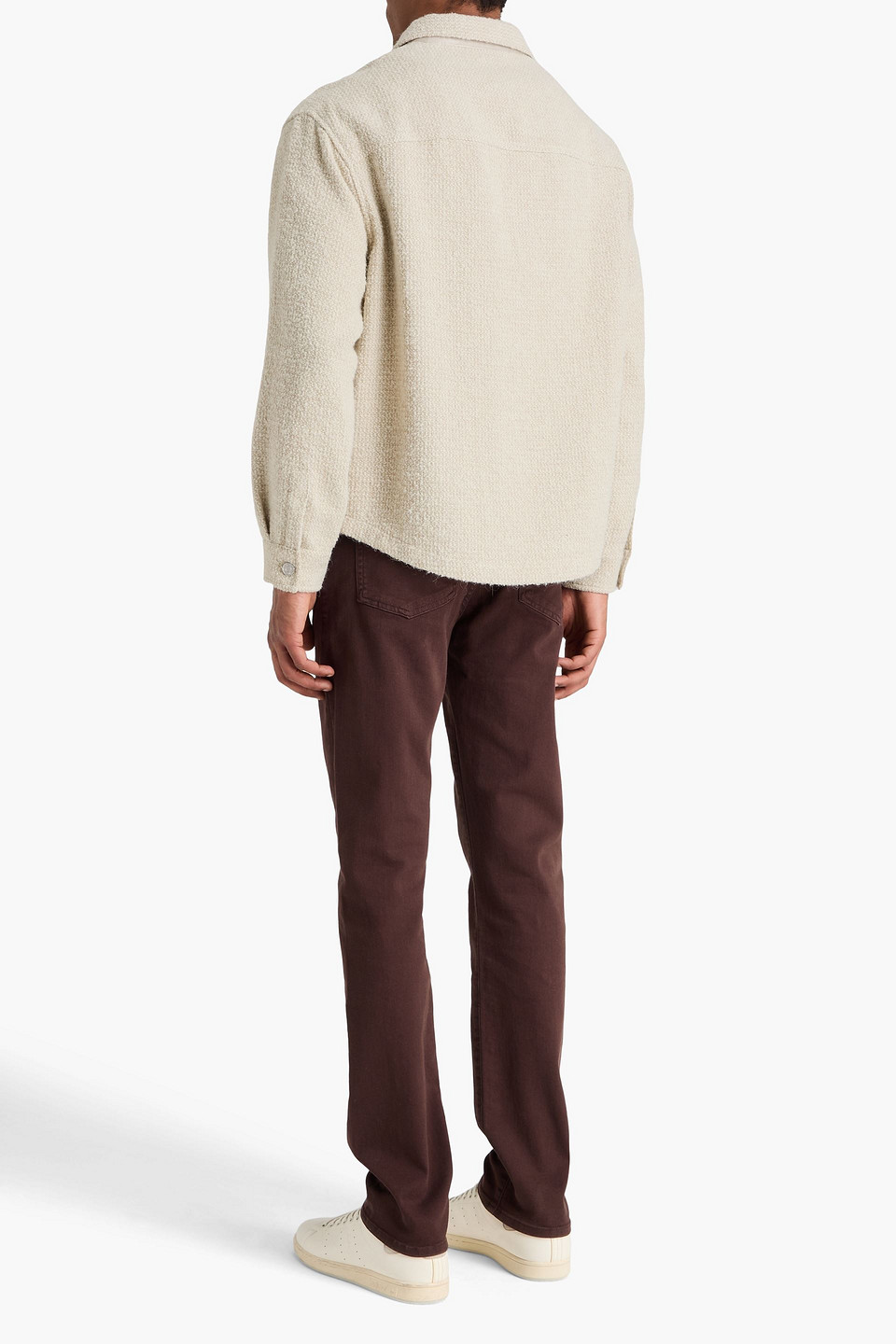  Frame - Bouclé-tweed Overshirt - Neutral - M 
