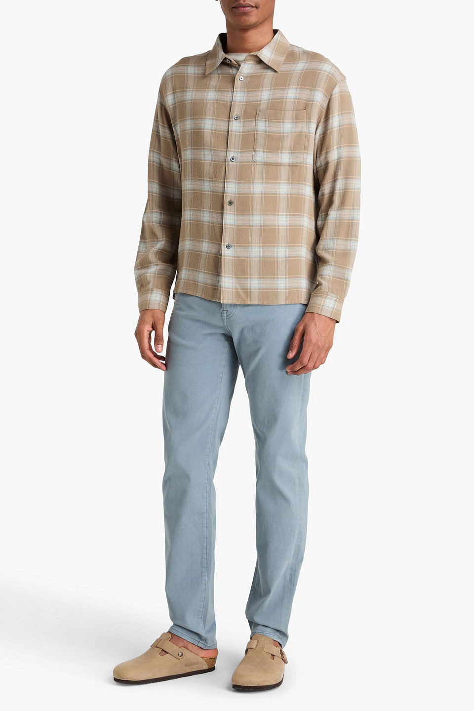  Frame - Checked Flannel Shirt - Neutral - S 