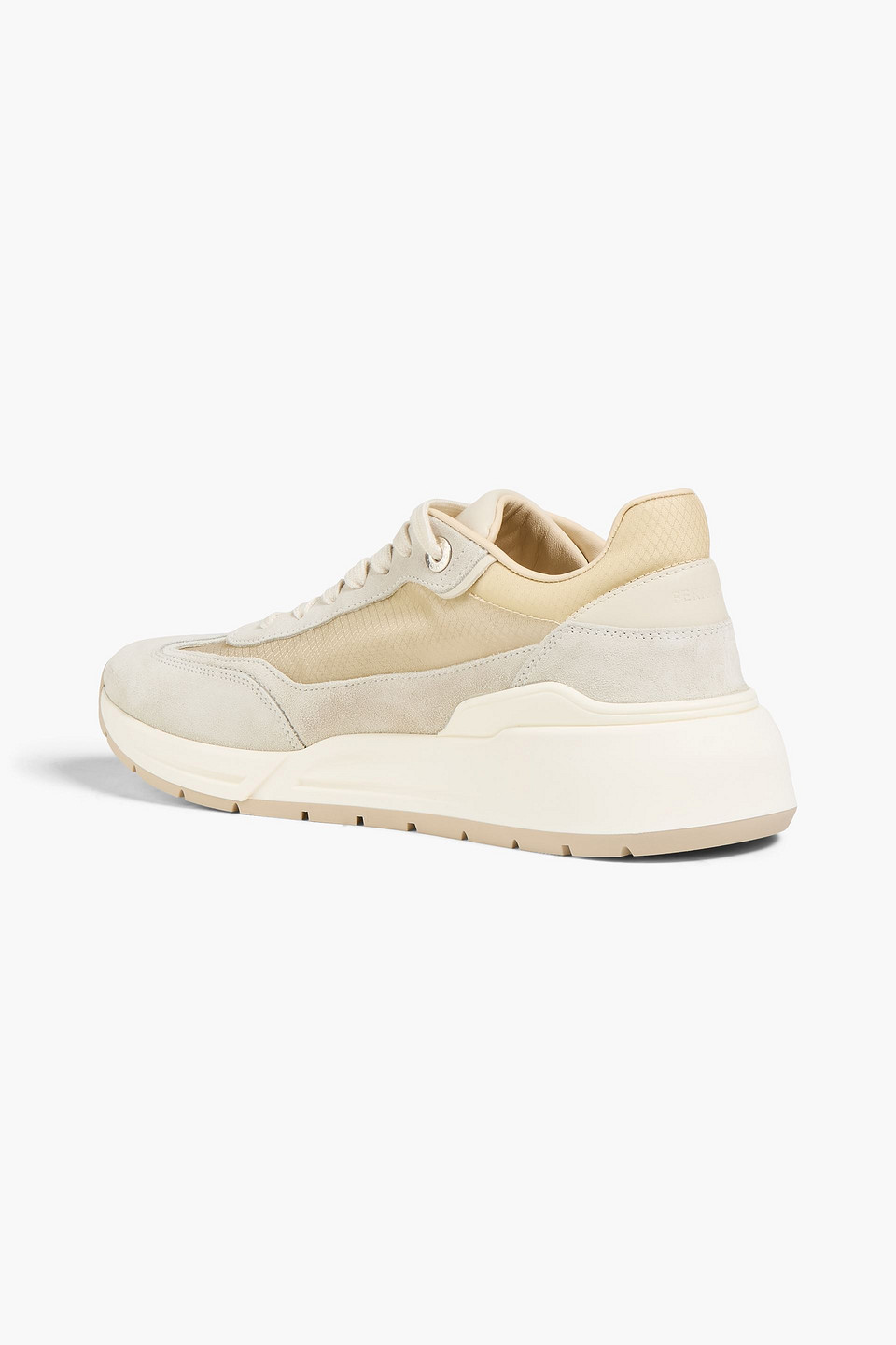  Ferragamo - Cosma Mesh And Suede Sneakers - Gray - Us 6.5 