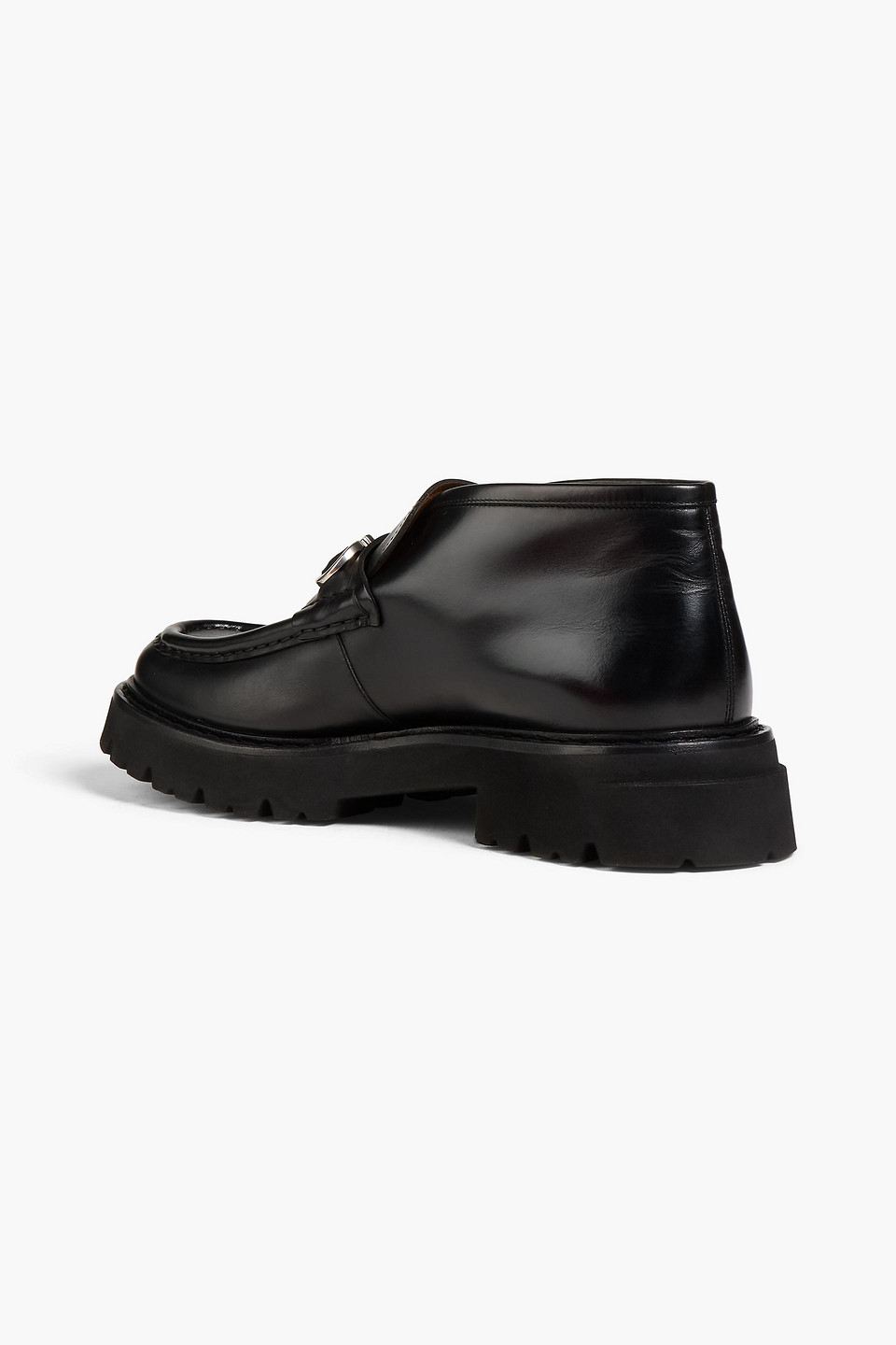  Ferragamo - Embellished Leather Boots - Schwarz - Us 6.5 