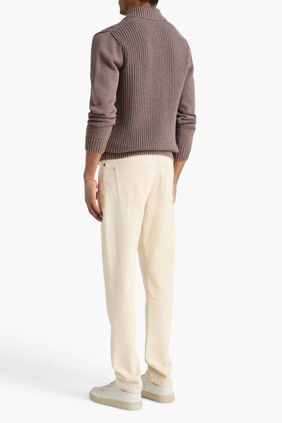  Frescobol Carioca - Pullover „romano“ Aus Einer Baumwoll-kaschmirmischung Mit Polokragen - Neutral - S 