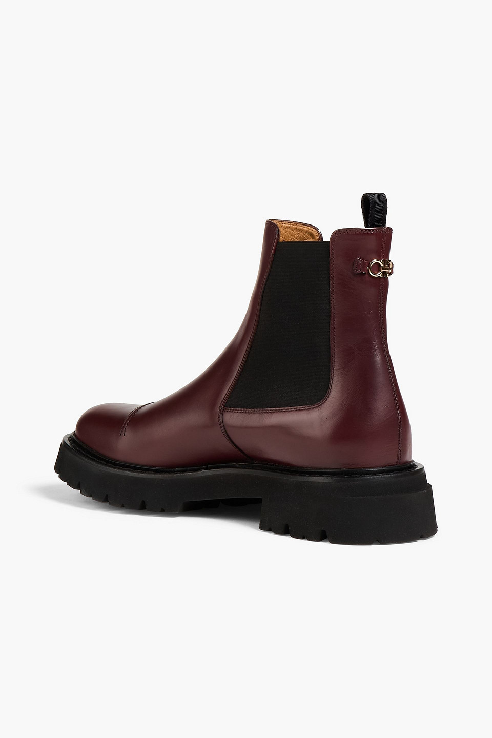  Ferragamo - Leather Chelsea Boots - Burgunderrot - Us 7 
