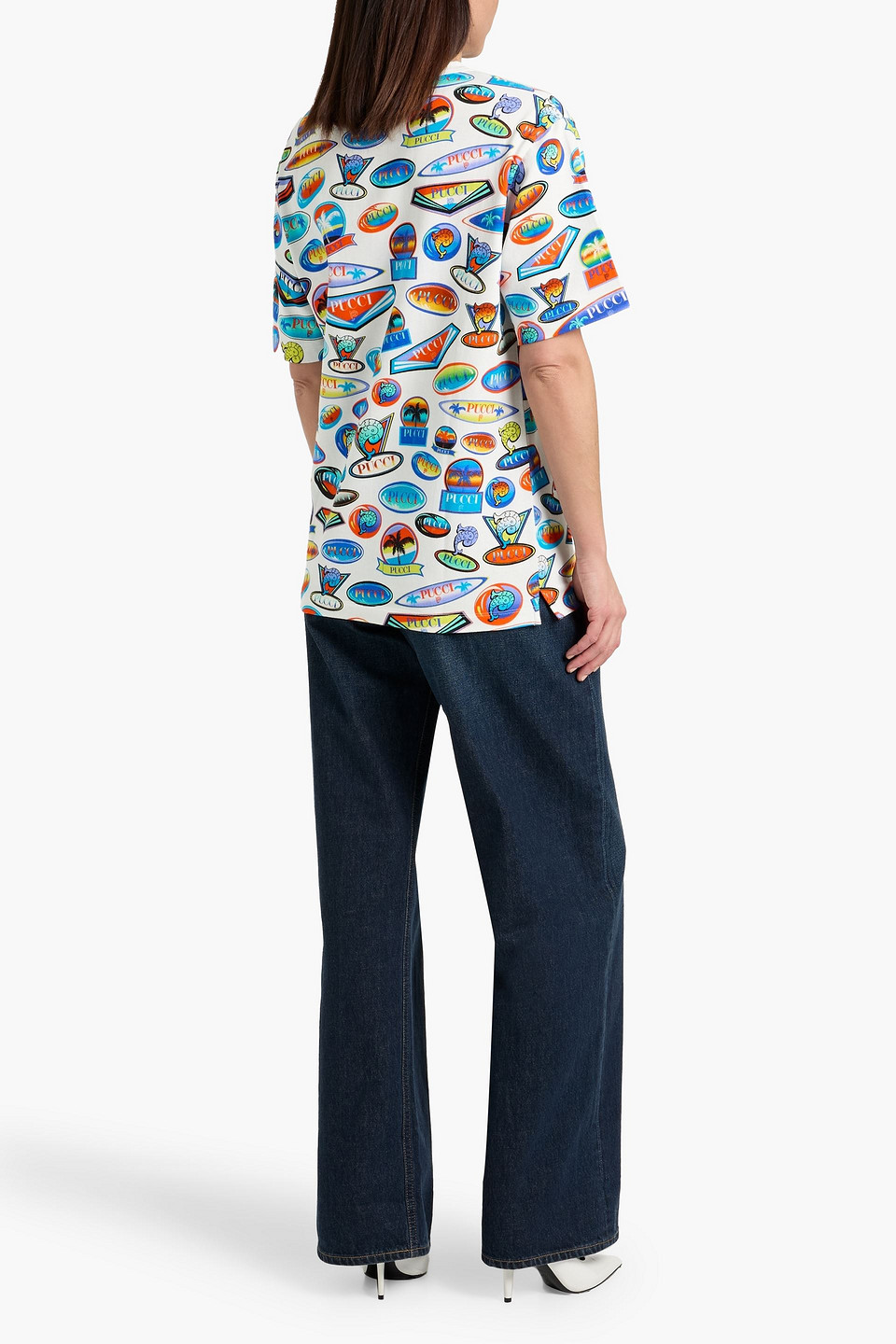 Pucci Printed Cotton-jersey T-shirt In Multi