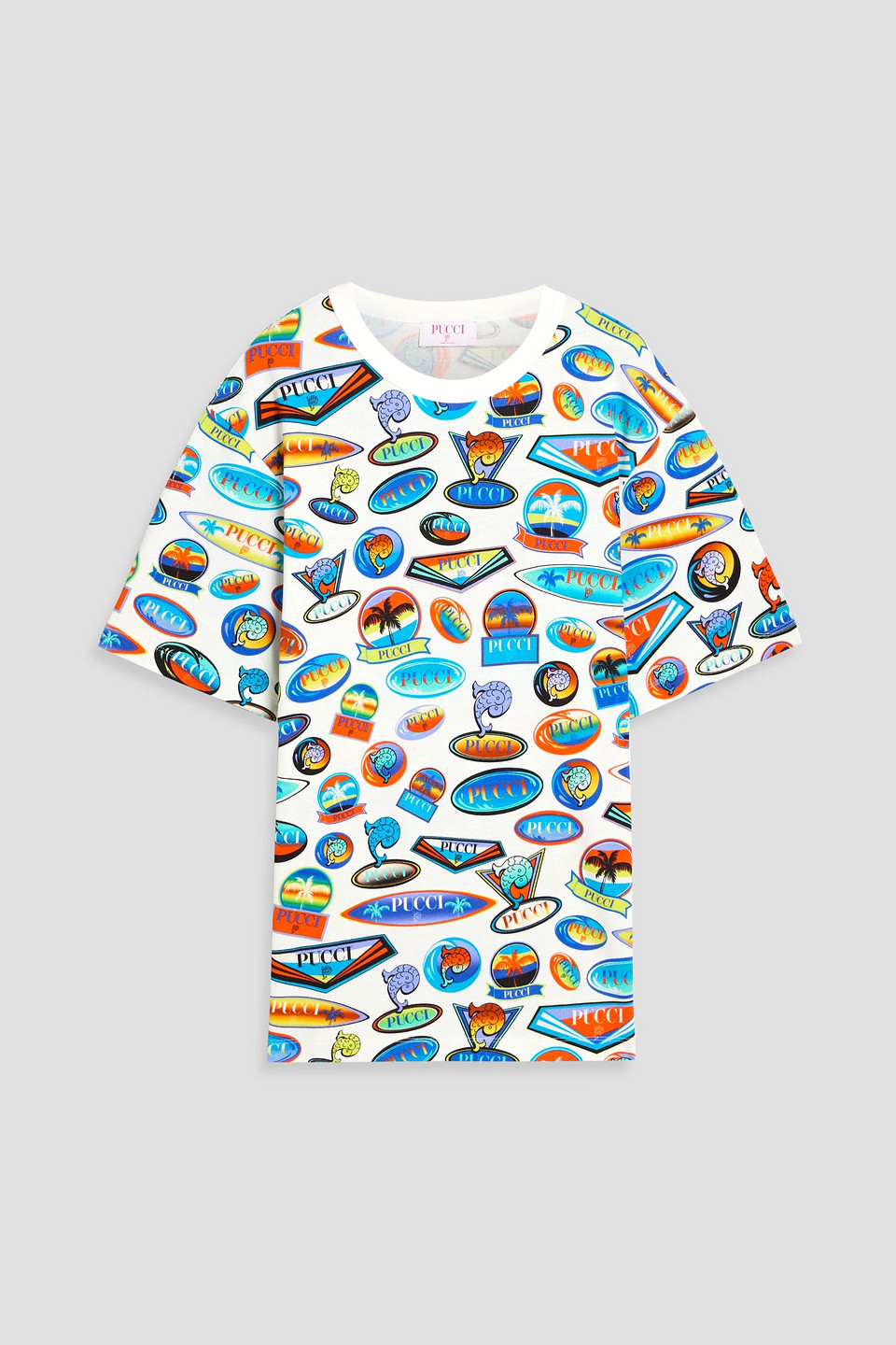 Pucci Printed Cotton-jersey T-shirt In Multi