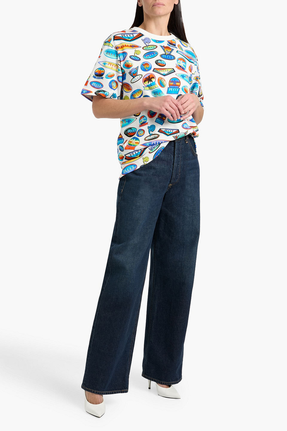 Pucci Printed Cotton-jersey T-shirt In Multi