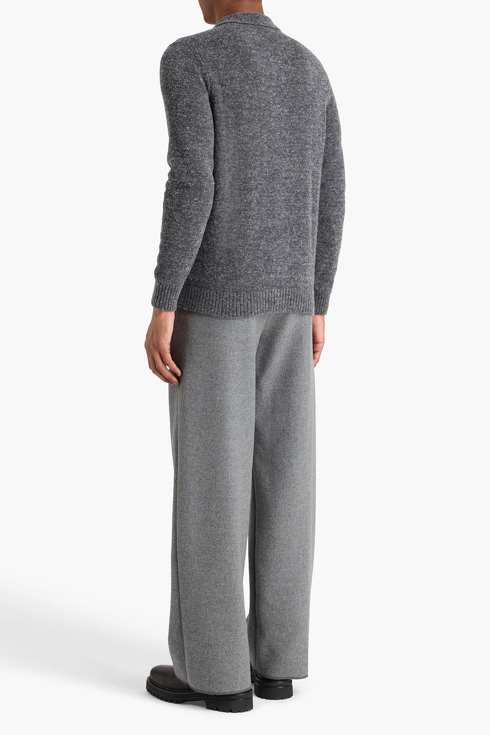  Slowear - Cardigan Aus Bouclé-strick Aus Einer Wollmischung - Grau - It 46 